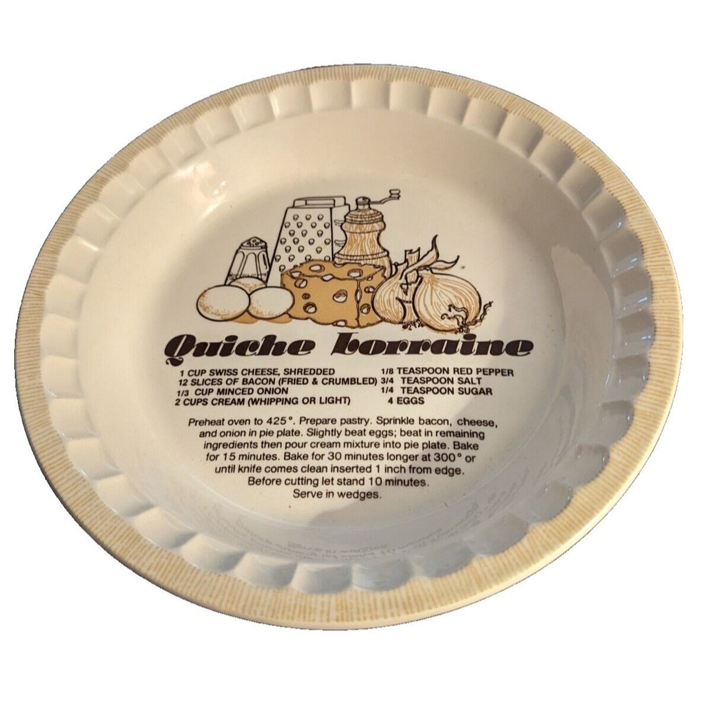 Vintage 11" Quich Lorraine pie plate used